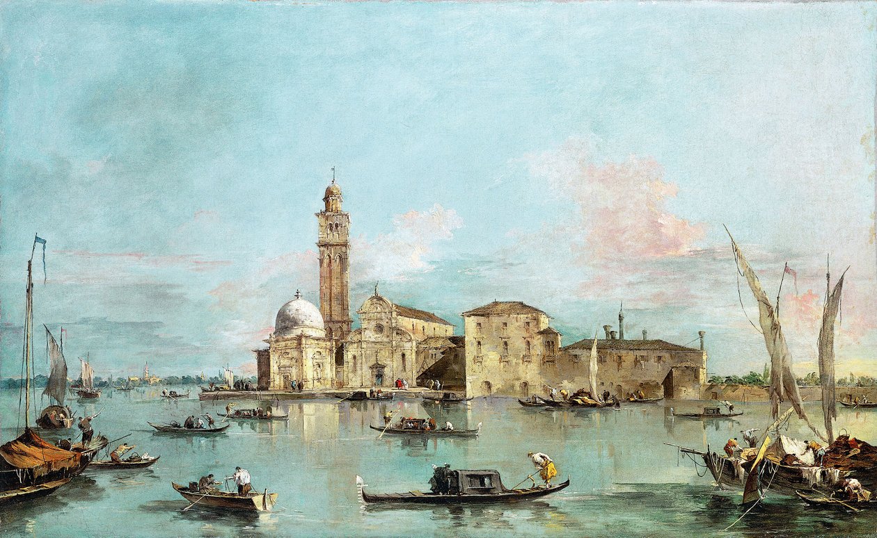 Die Insel San Michele, Venedig, 1770er Jahre von Francesco Guardi