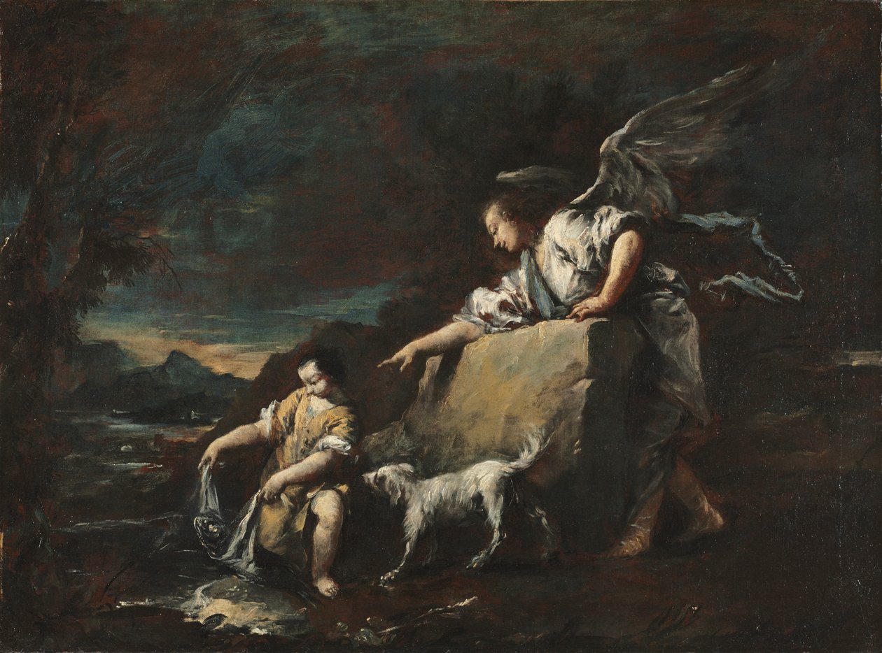 Tobias und der Engel, 1750er Jahre von Francesco Guardi