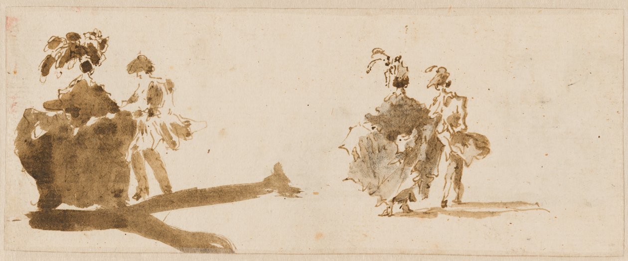 Zwei elegante Paare von Francesco Guardi