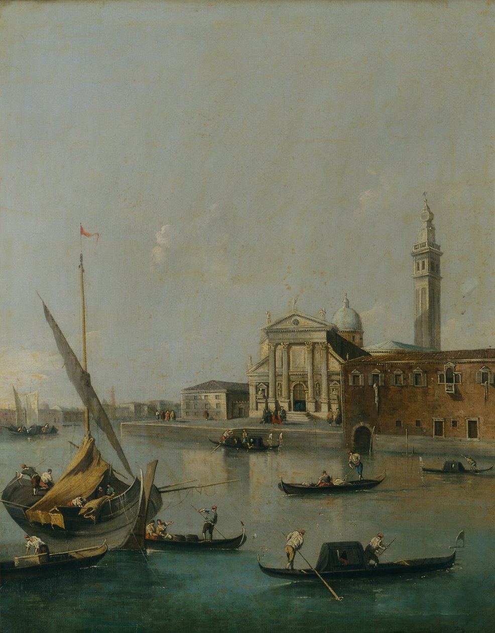 Venedig mit Schiffen von Francesco Guardi