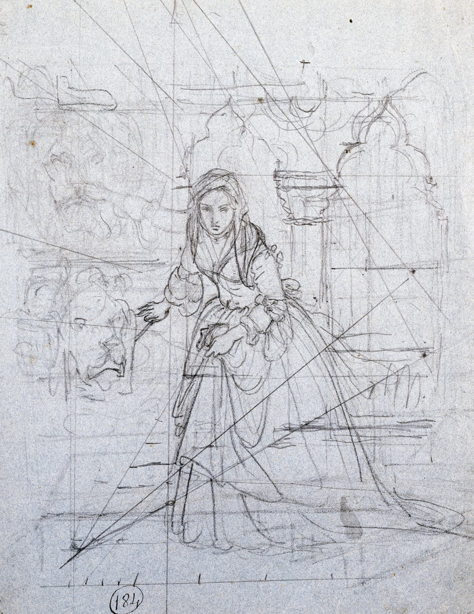 Studie für geheime Anklage von Francesco Hayez