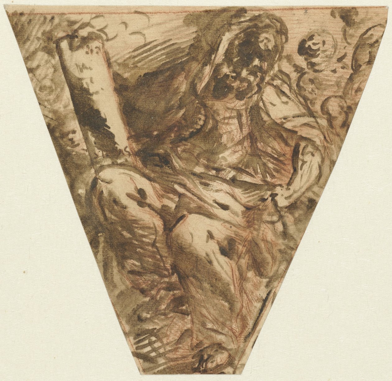 Zwischenfüllung mit einem sitzenden Apostel von Francesco Maffei (attributed to)