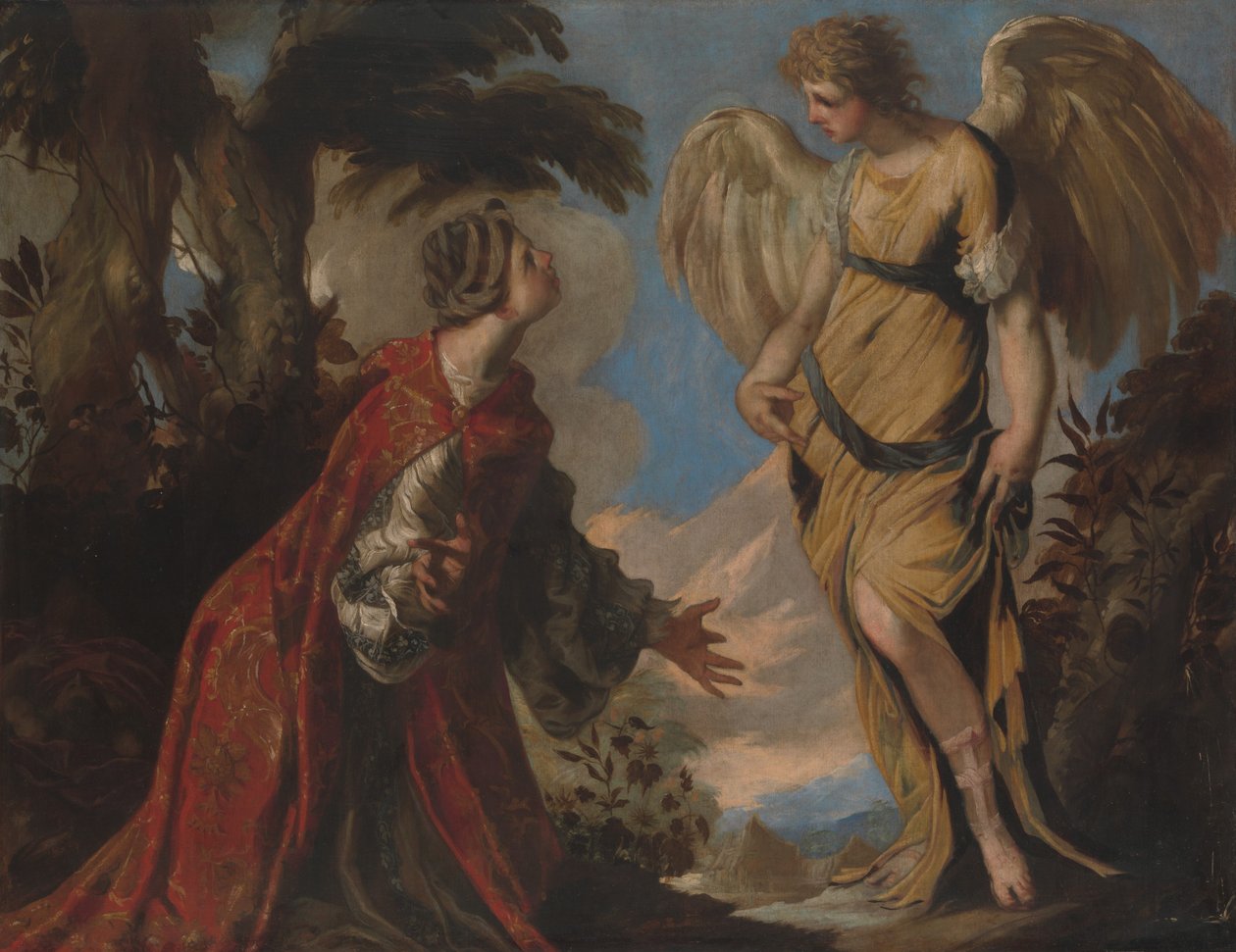 Hagar und der Engel (ca. 1657) von Francesco Maffei