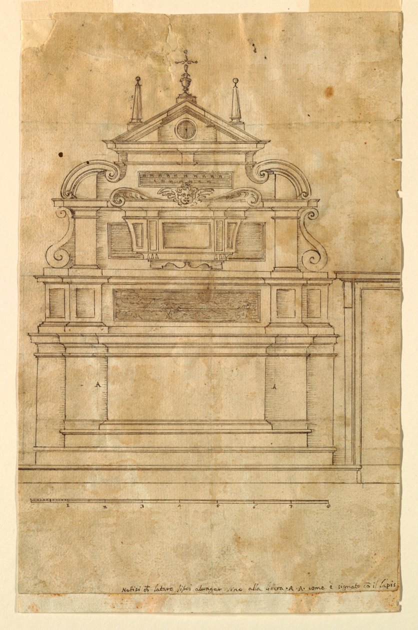 Projekt für einen Altar von Francesco Mosca