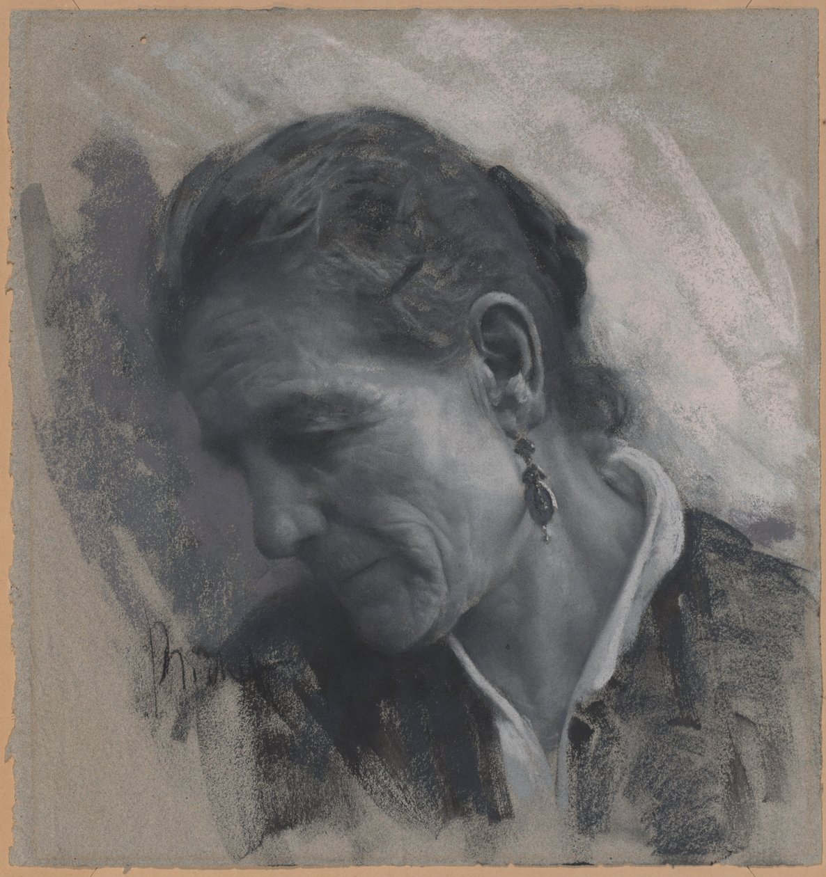 Luisa Carmignani, die Schwiegermutter des Künstlers von Francesco Paolo Michetti