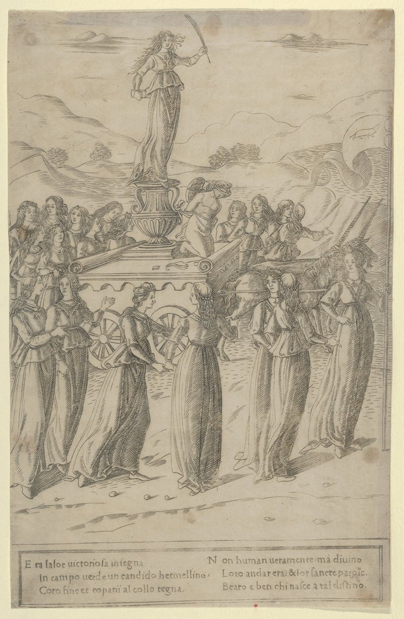 Der Triumph der Keuschheit, ca. 1480-90 von Francesco Rosselli