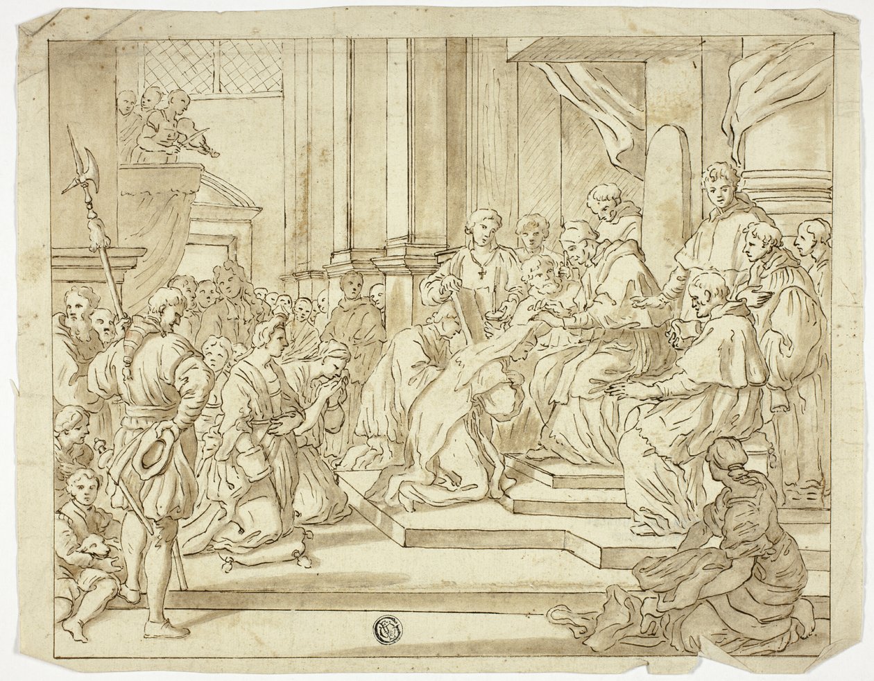Papst segnet Nonne von Francesco Solimena