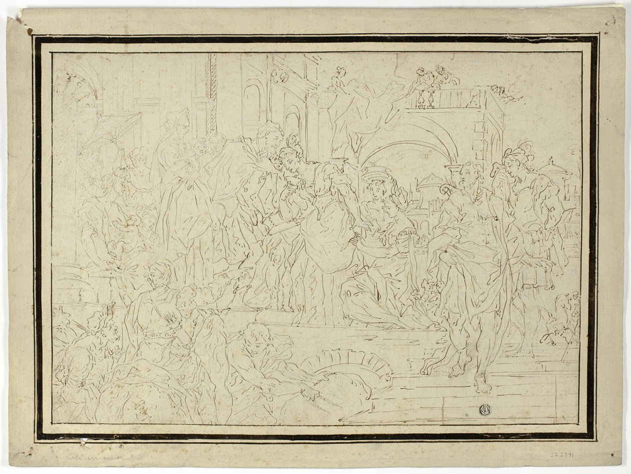 Herrscher empfängt Dame von Francesco Solimena
