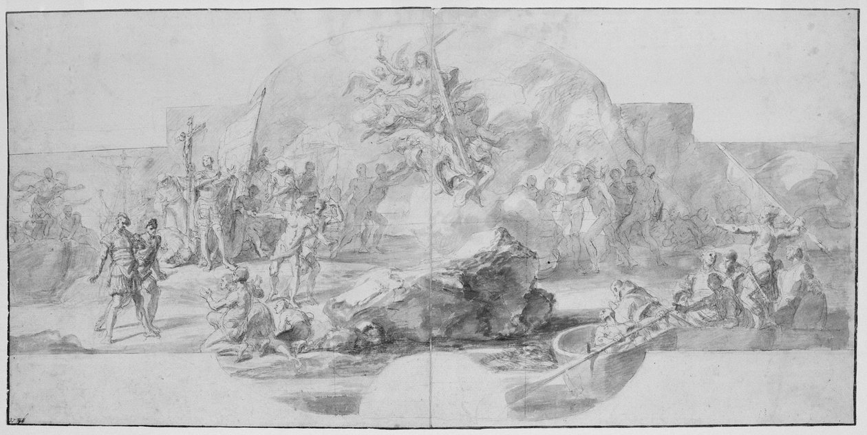 Die Landung von Kolumbus in Amerika, 1715-1716 von Francesco Solimena
