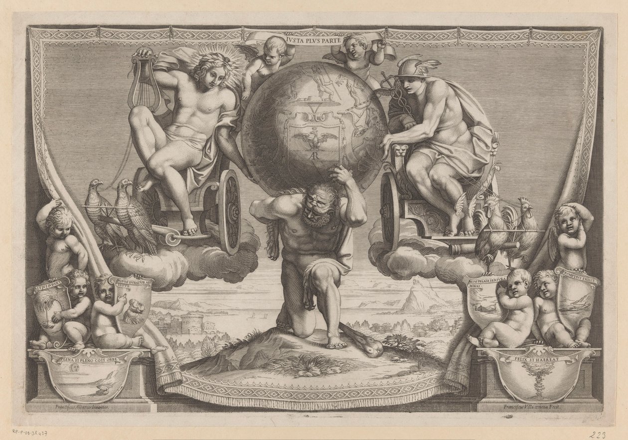 Allegorie auf Kardinal Pompeio Arrigoni von Francesco Villamena