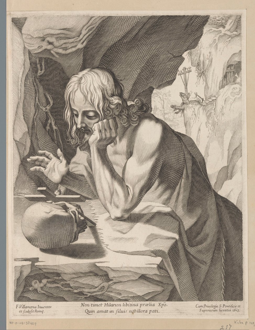 Heiliger Hilarion von Francesco Villamena