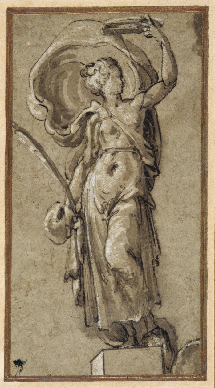 Fortuna hält eine Palme von Francesco de Rossi Salviati