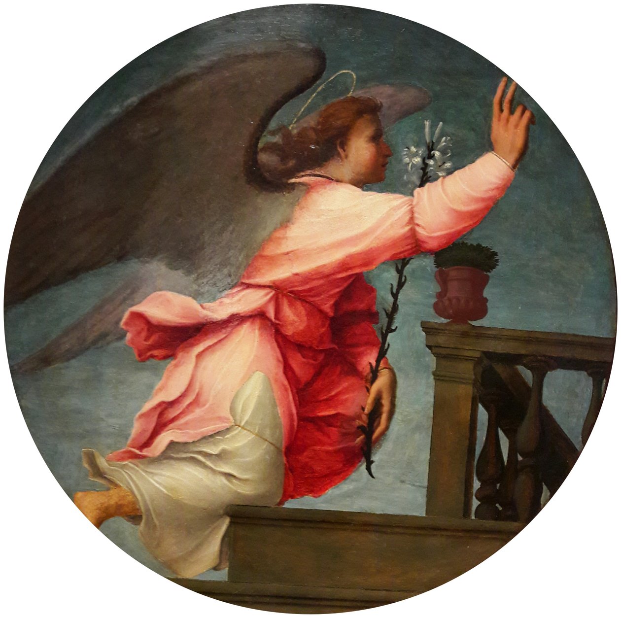 Engel aus dem Verkündigungspaar von Francesco di Cristofano Franciabigio