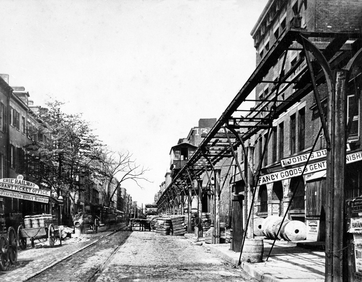 Hochbahn, New York, ca. 1860-70er von Francis Frith