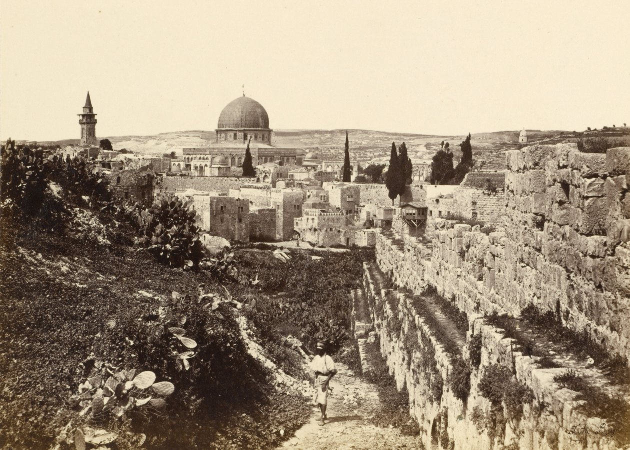 Der Standort des Tempels Jerusalem vom Berg Zion von Francis Frith