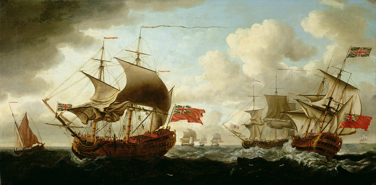 Linienschiff wendet von Francis Swaine