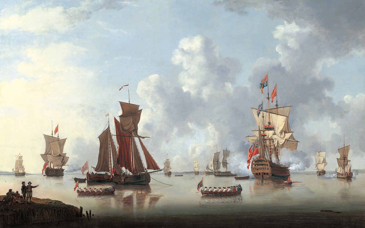 Die Landung des Seefahrerprinzen in Spithead von Francis Swaine