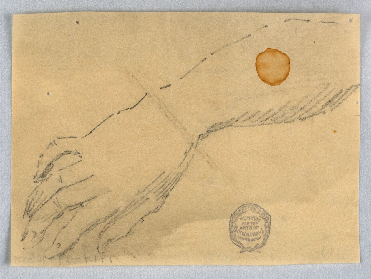 Skizze von Hand und Handgelenk von Francis Augustus Lathrop