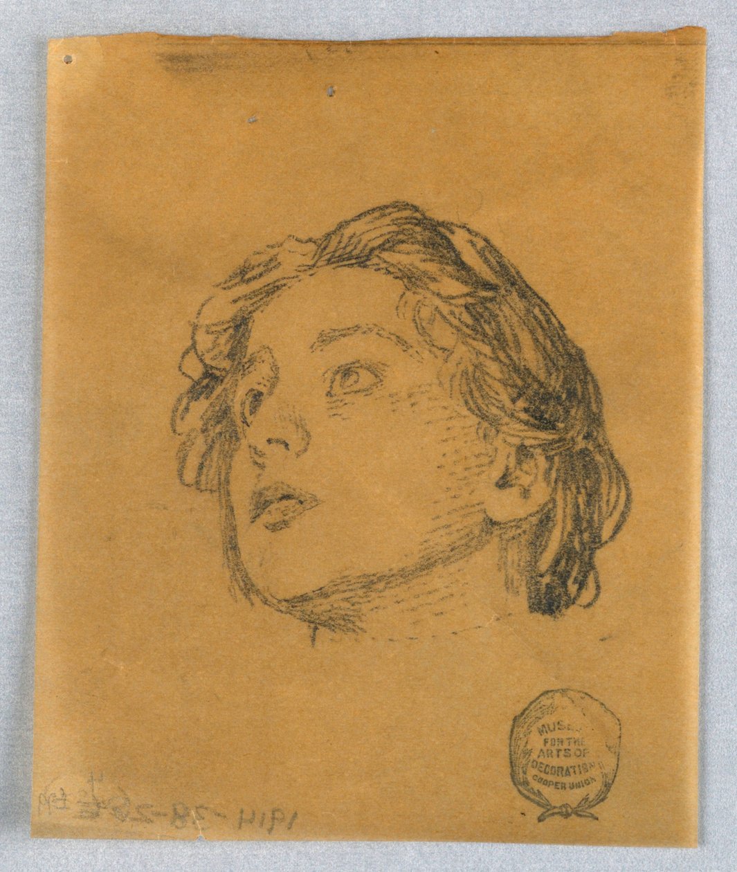 Skizze eines Frauenkopfes von Francis Augustus Lathrop