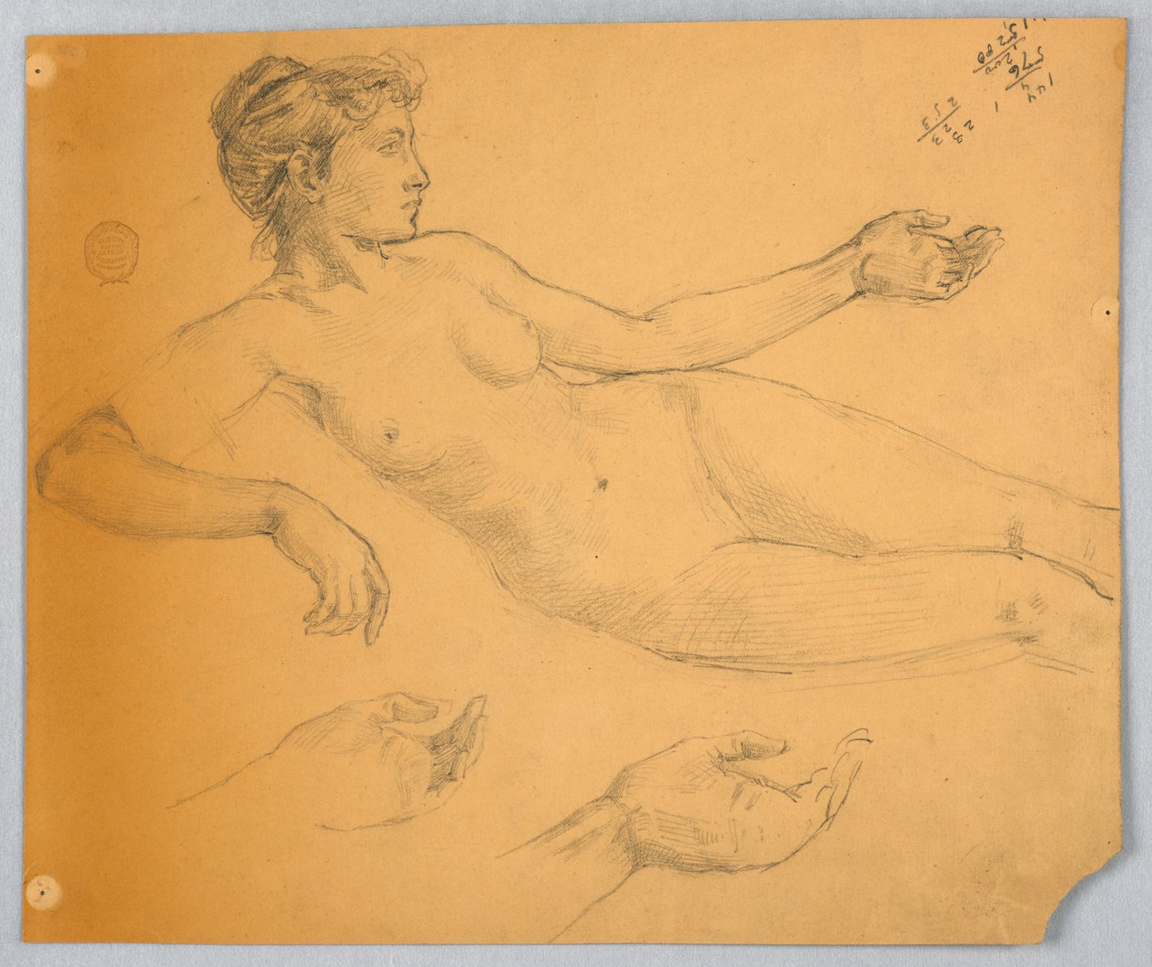 Studie einer nackten Figur von Francis Augustus Lathrop