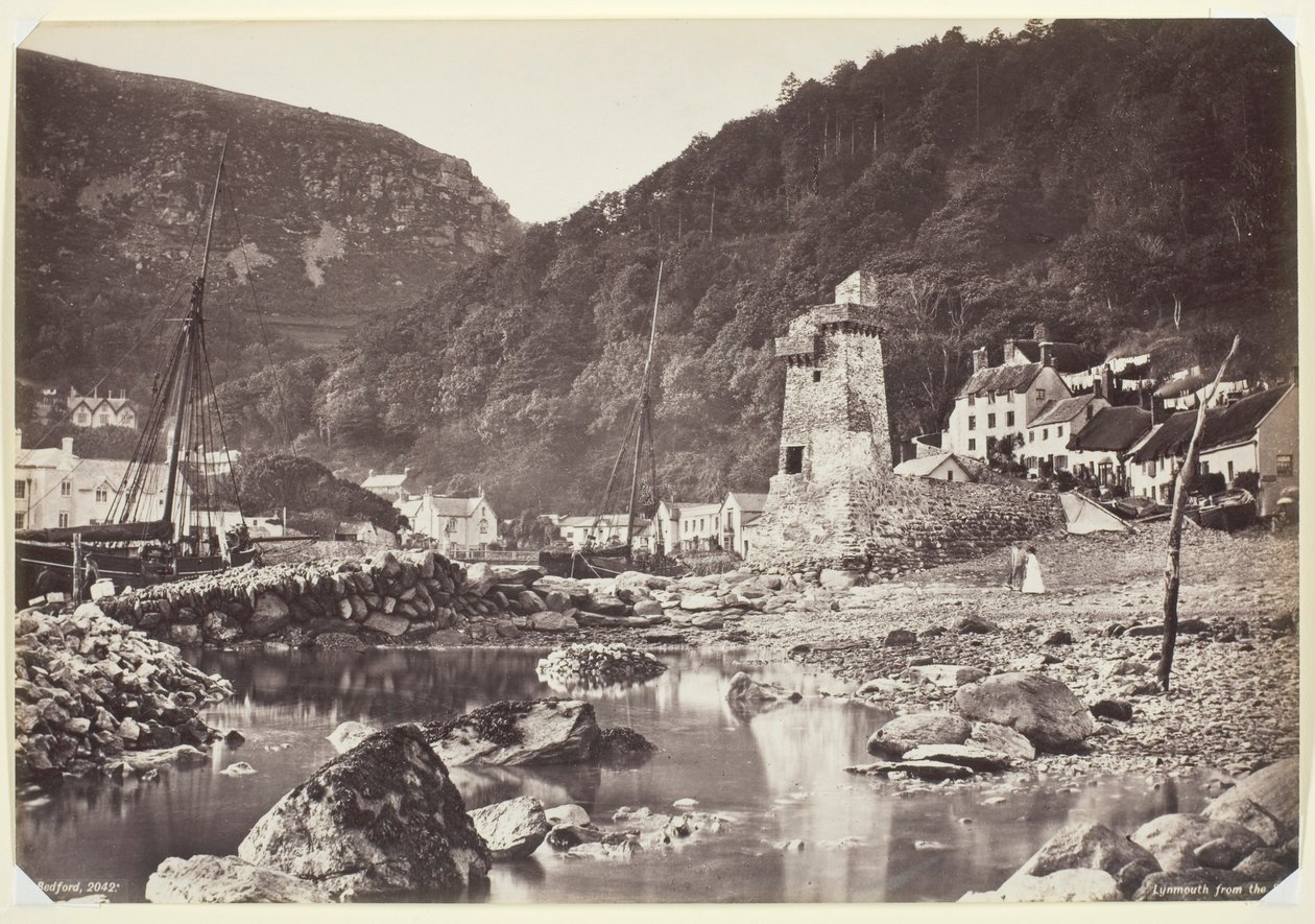 Lynmouth vom Meer aus von Francis Bedford