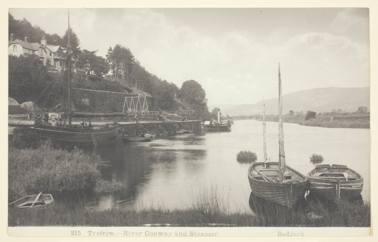 Trefriw-Fluss Conway und Dampfer von Francis Bedford