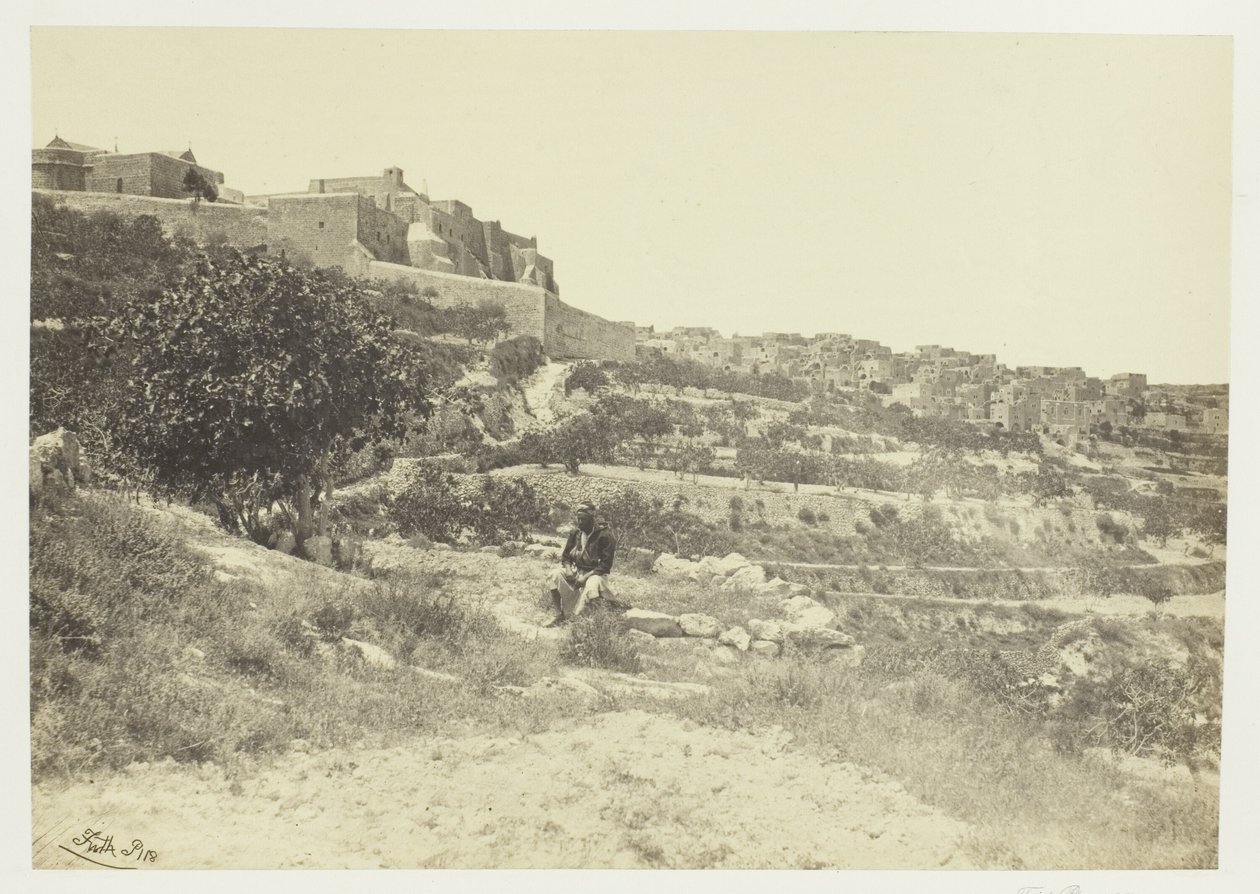 Bethlehem, mit der Geburtskirche von Francis Frith