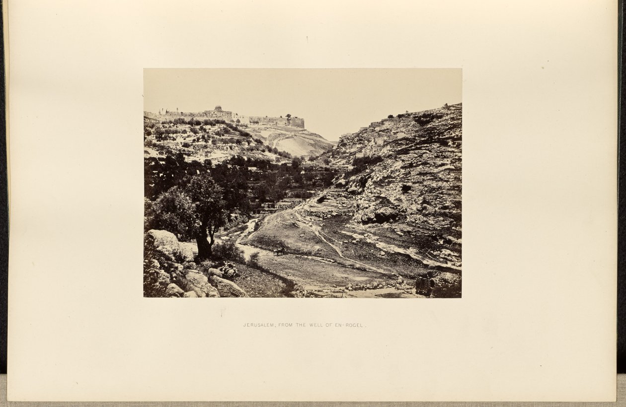 Jerusalem, vom Brunnen En-Rogel von Francis Frith