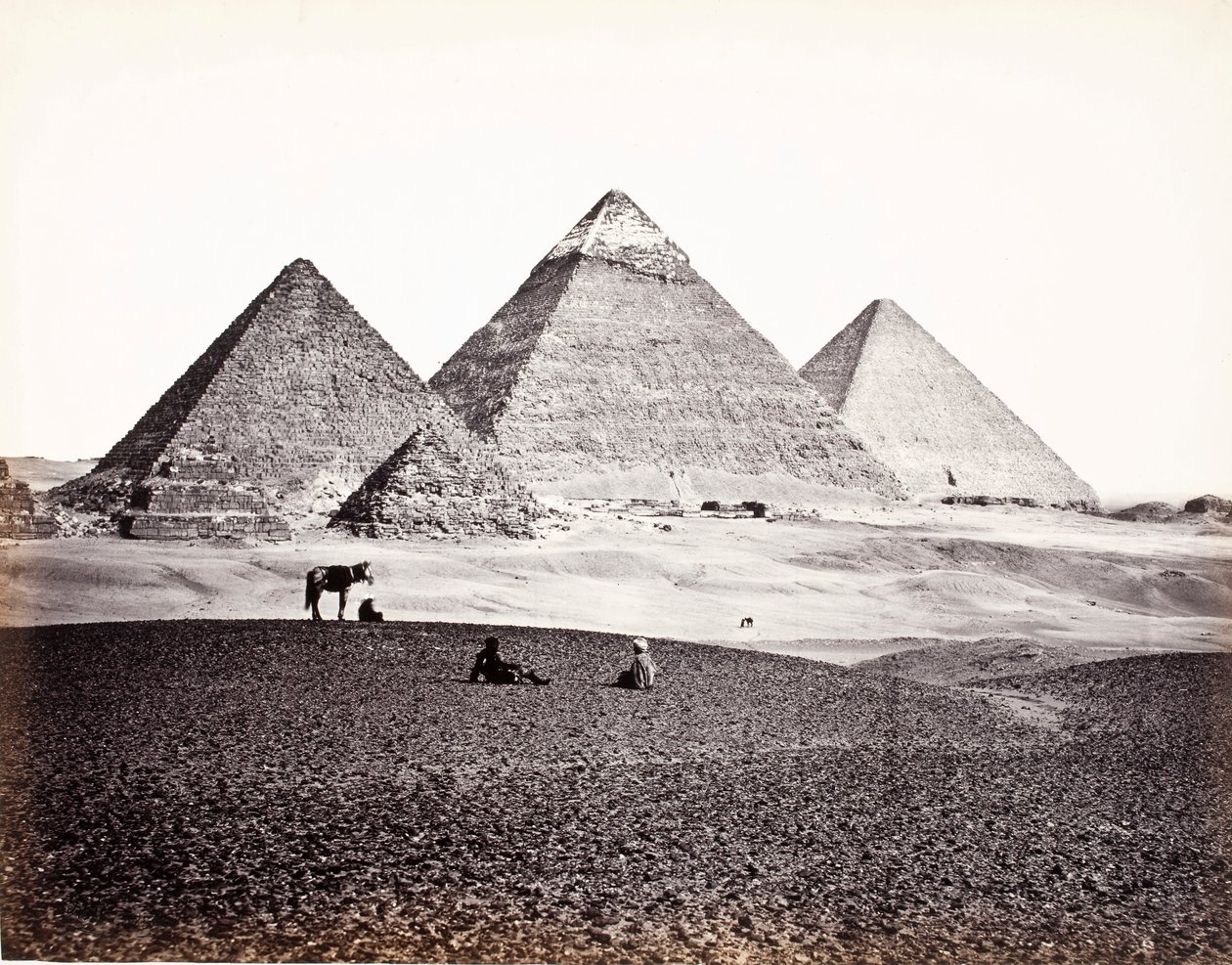 Pyramiden von El-Geezeh (vom Südwesten) von Francis Frith