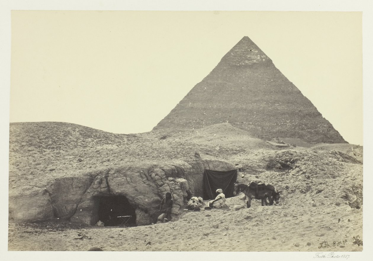 Felsengräber und Belzonis Pyramide, Gizeh von Francis Frith