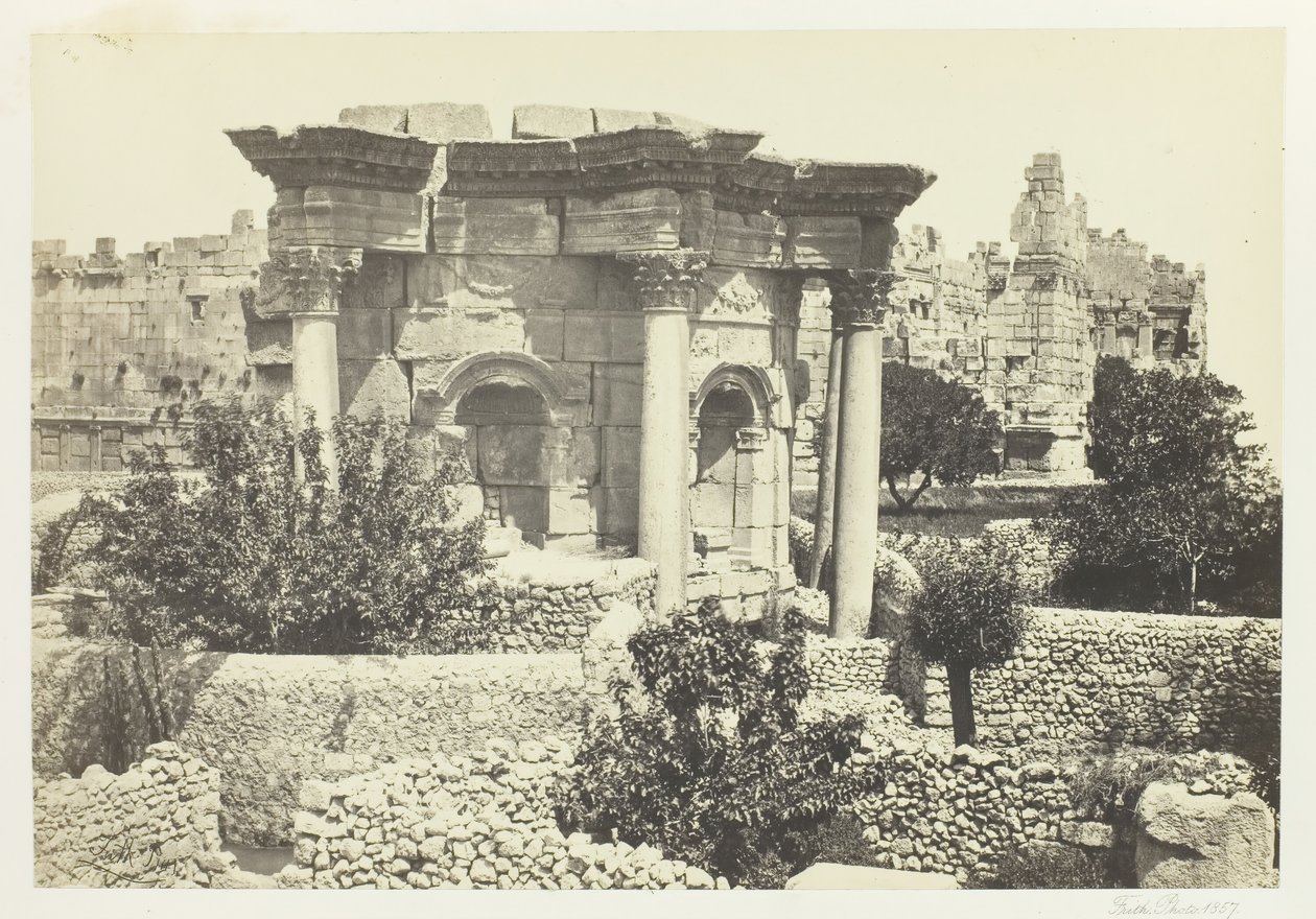 Der runde Tempel, Baalbek, 1857 von Francis Frith