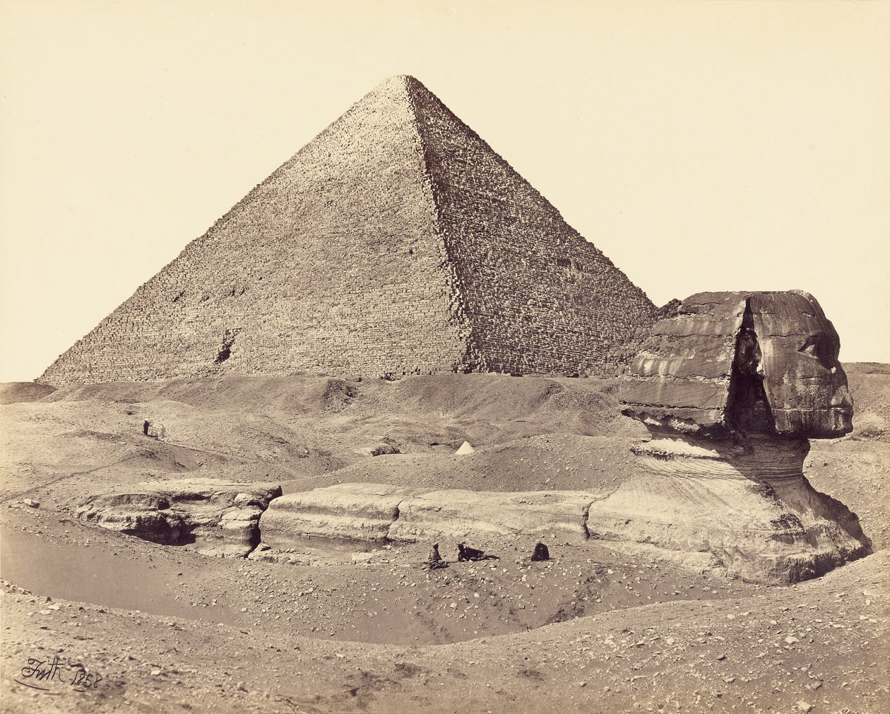 Die Große Pyramide und die Sphinx von Francis Frith