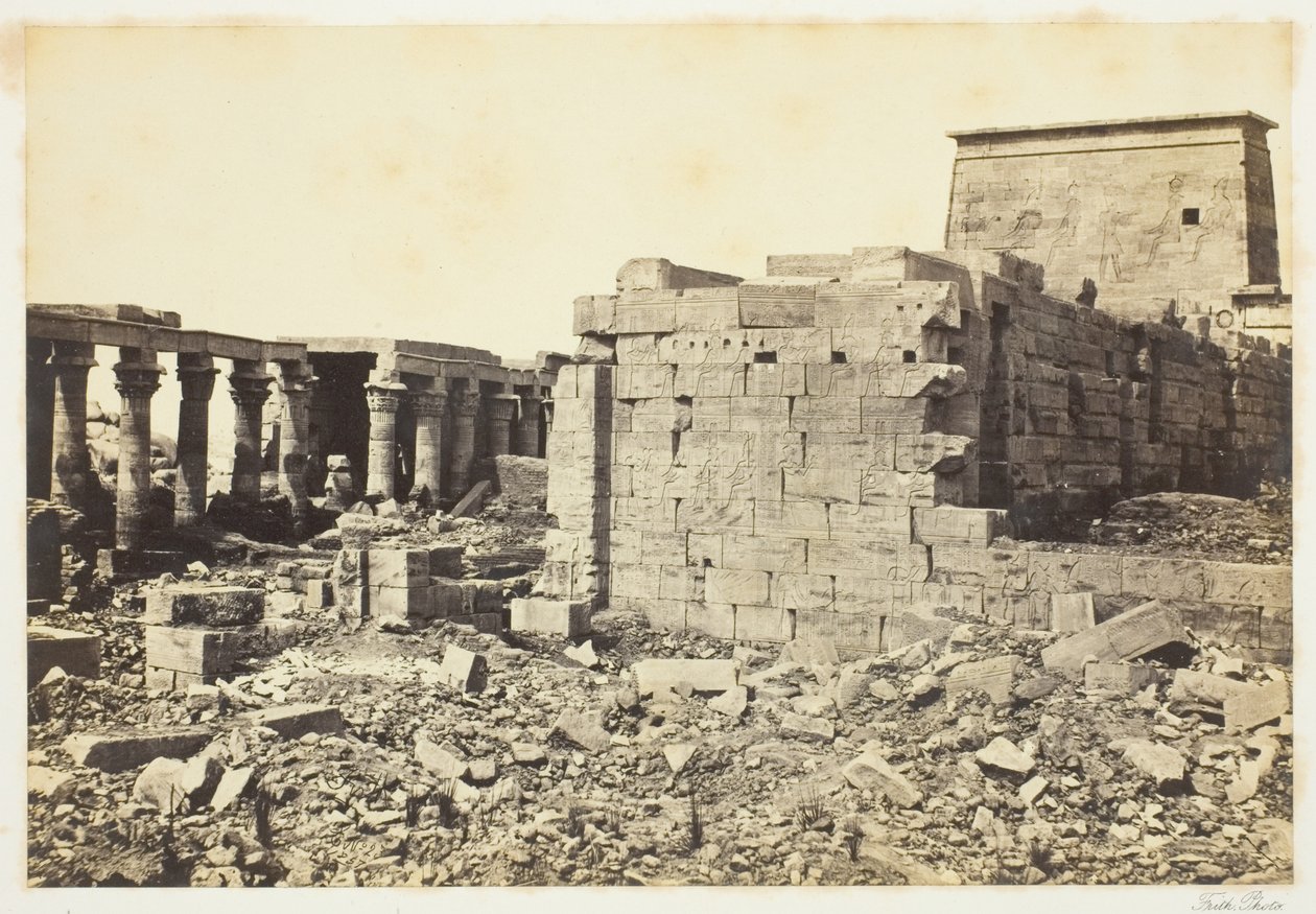 Blick auf die Insel Philae von Francis Frith