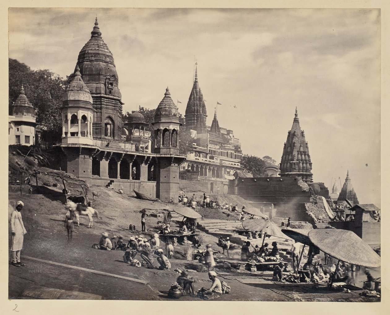 Ganges-Ufer und Manikarnika Ghat von Francis Frith and Co.