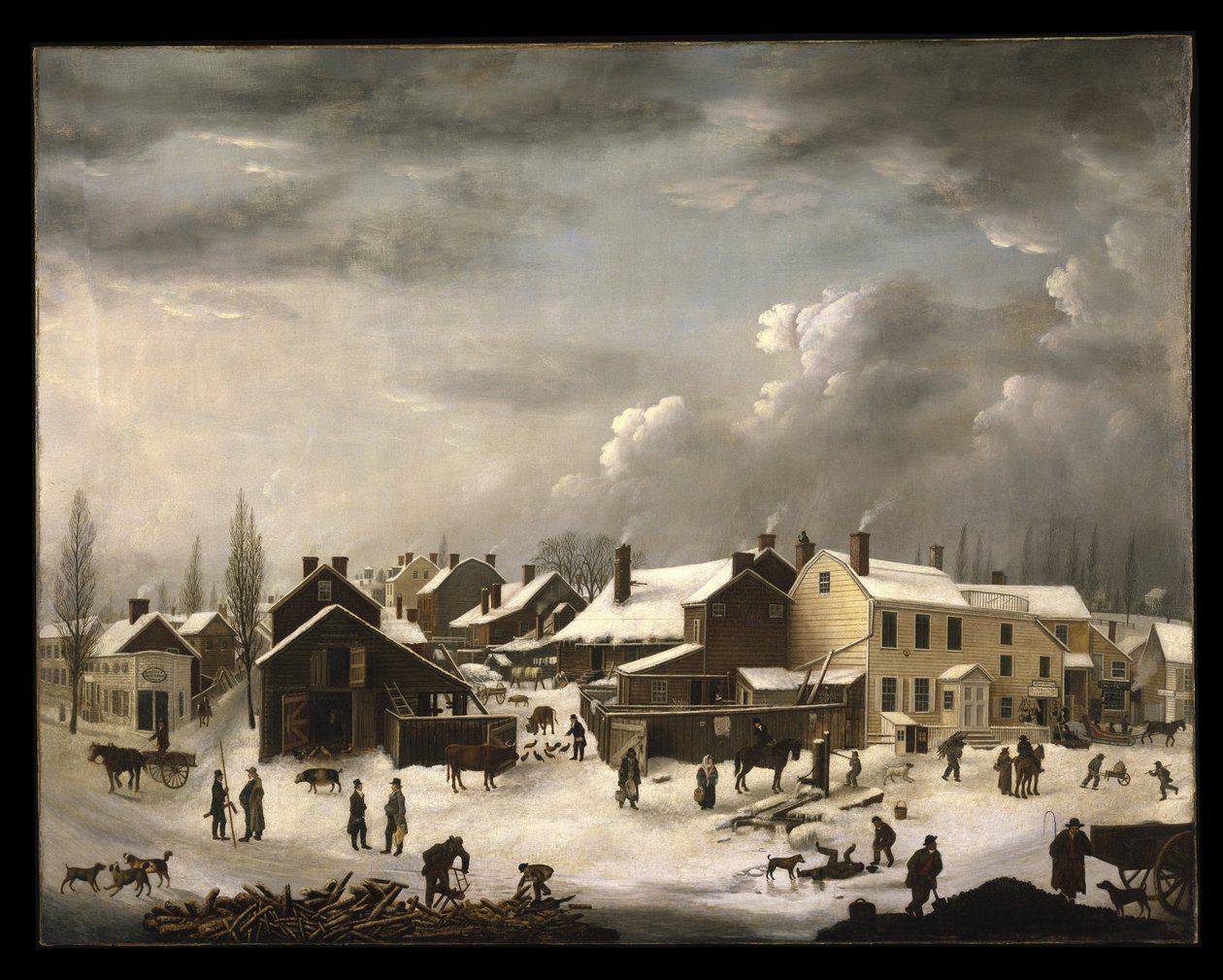 Winterszene in Brooklyn von Francis Guy