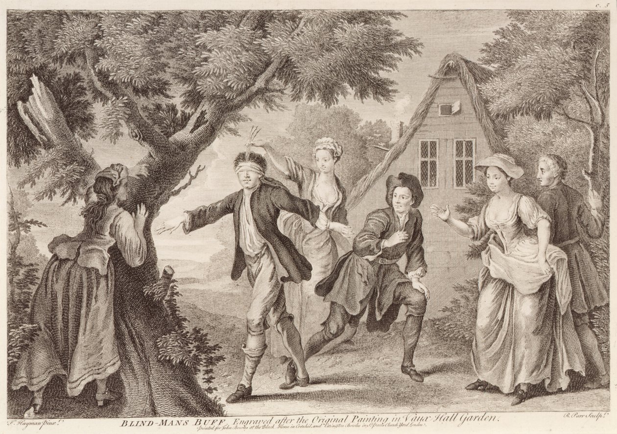 Blindekuh, graviert von Remi Parr von Francis Hayman
