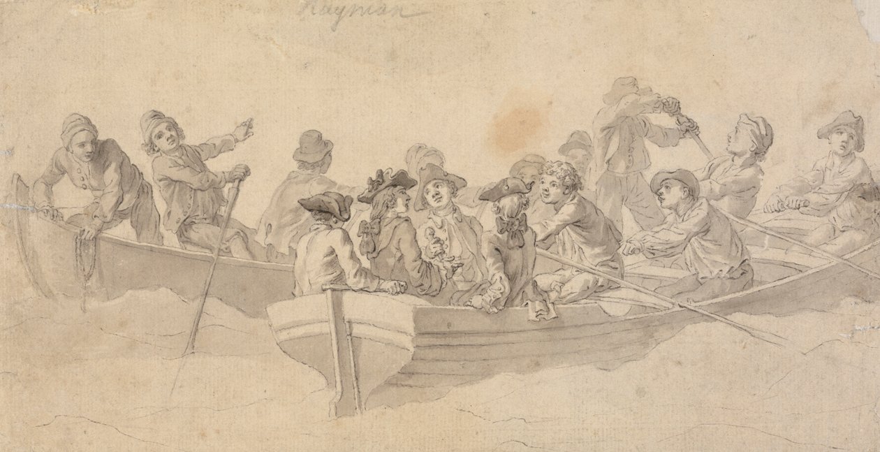 Figuren in Booten von Francis Hayman