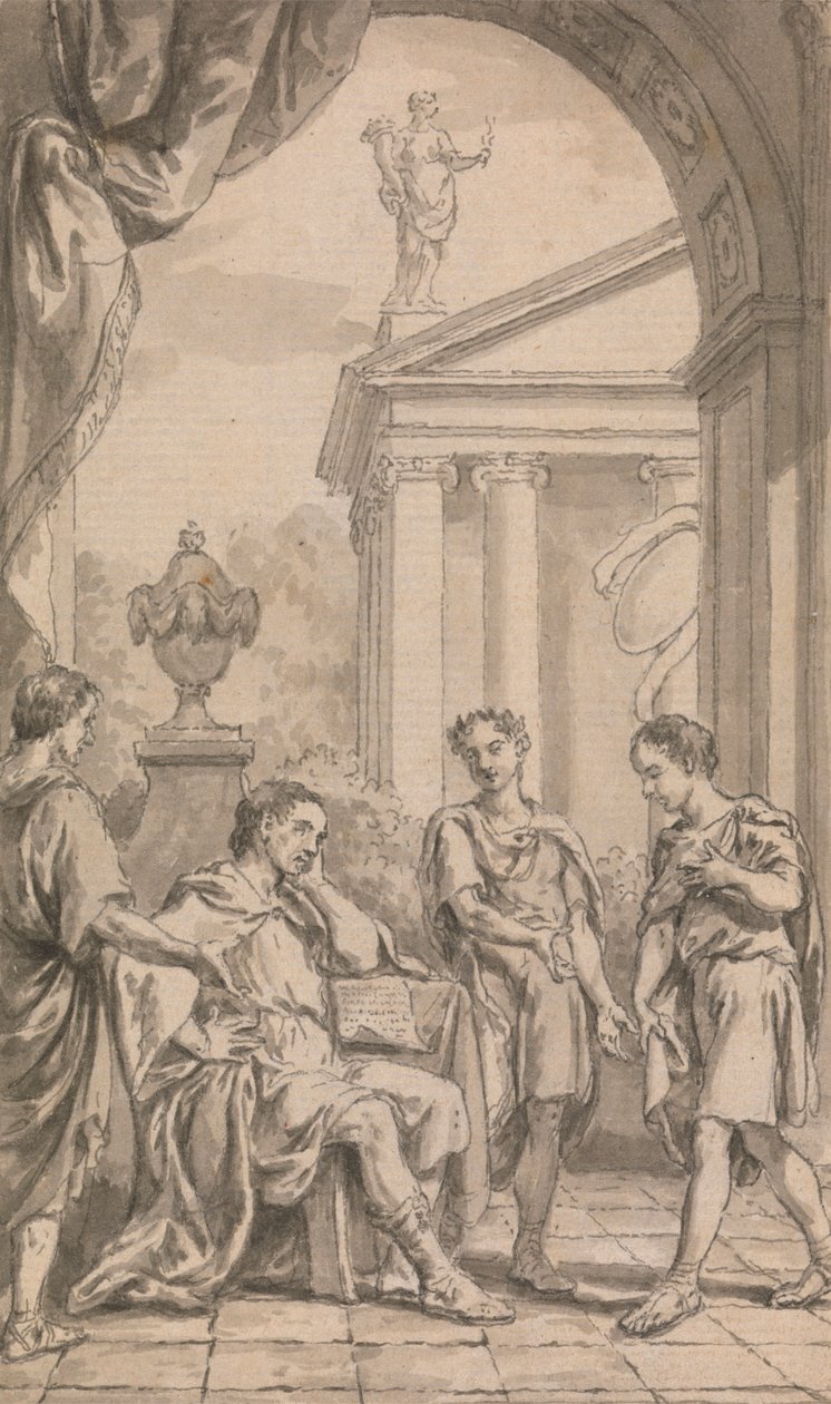Boten vor einem Kaiser von Francis Hayman