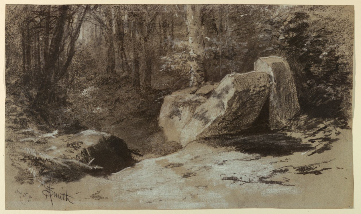 Felsen im Wald von Francis Hopkinson Smith