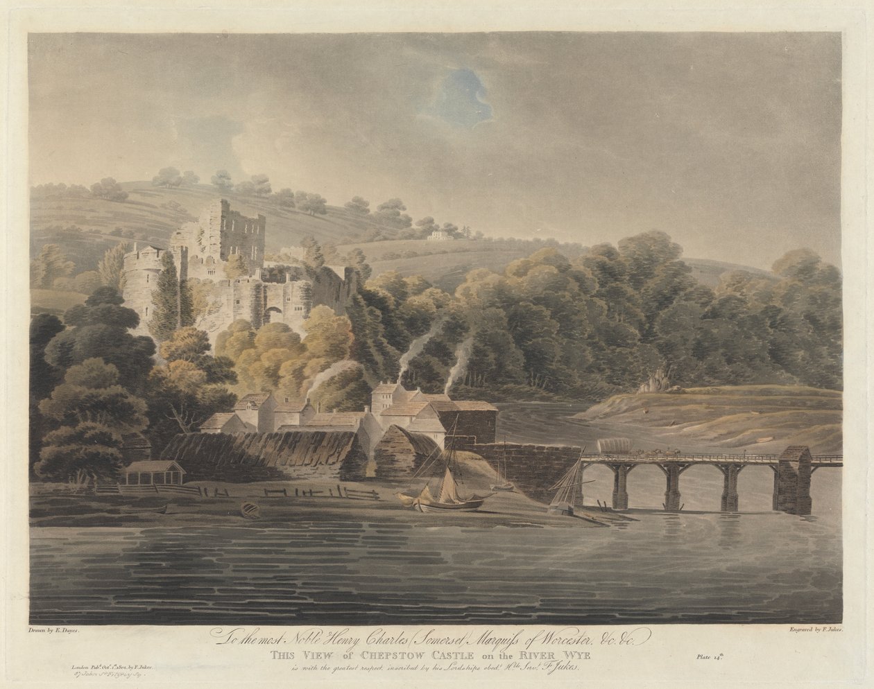 Chepstow Castle am Fluss Wye von Francis Jukes