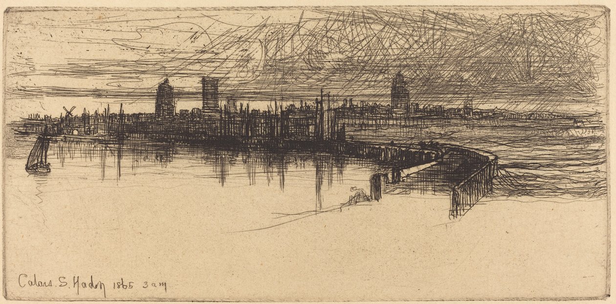 Kleiner Calais Pier von Francis Seymour Haden
