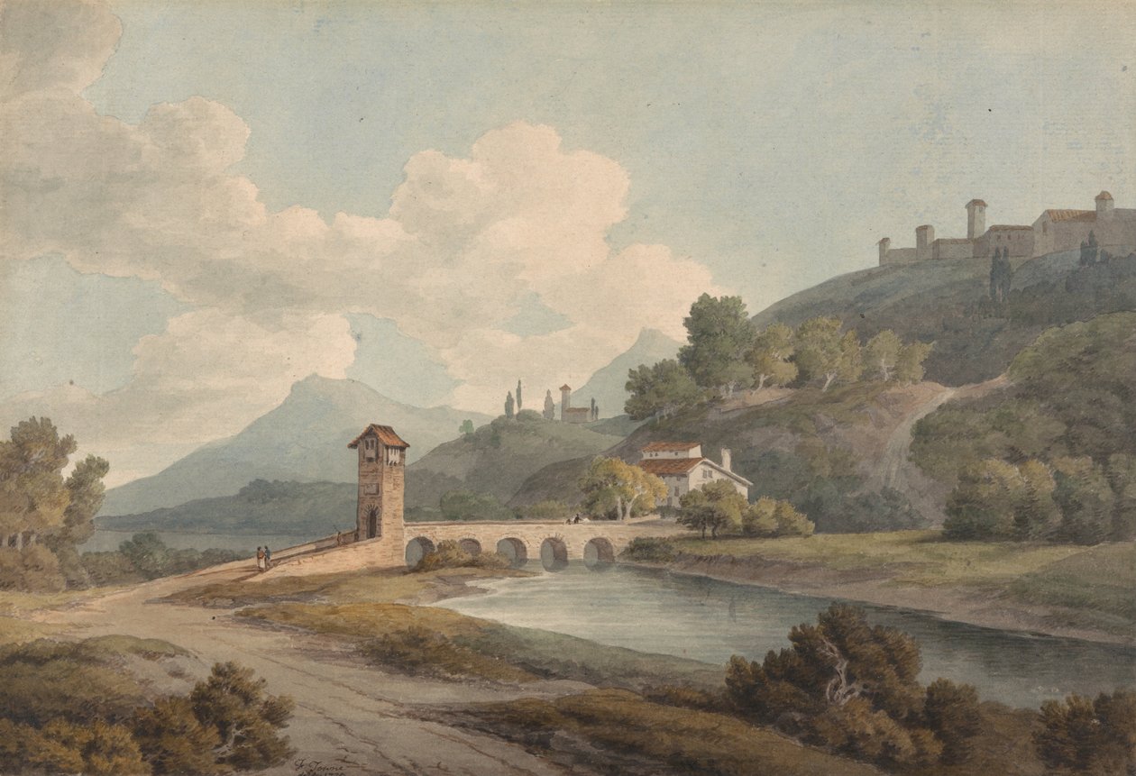 Moderne Brücke in Narni von Francis Towne