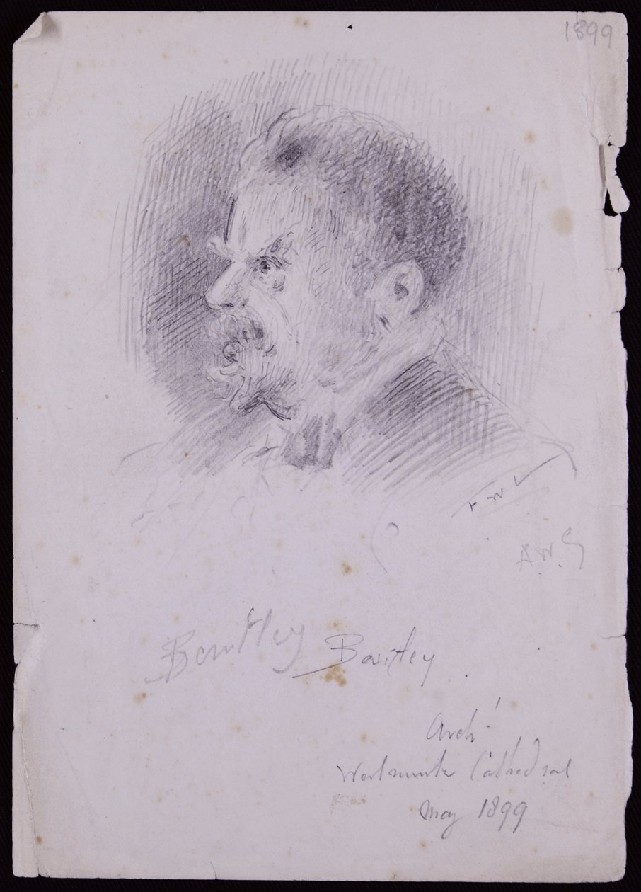 Porträt von JF Bentley von Francis Wilfred Lawson