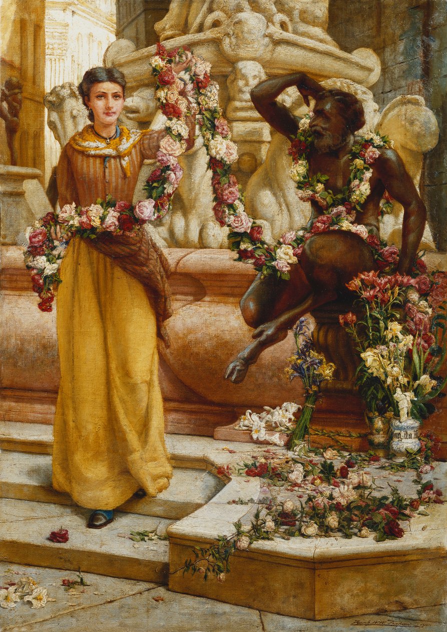 Der Blumengirlande, 1900 von Francis William Topham