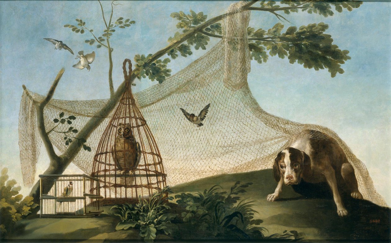 Jagd mit Lockvogel von Francisco de Goya
