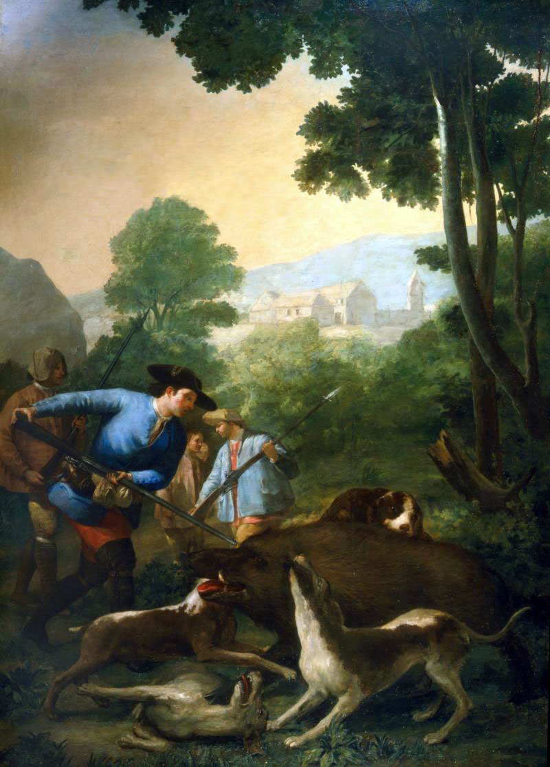 Die Wildschweinjagd von Francisco de Goya