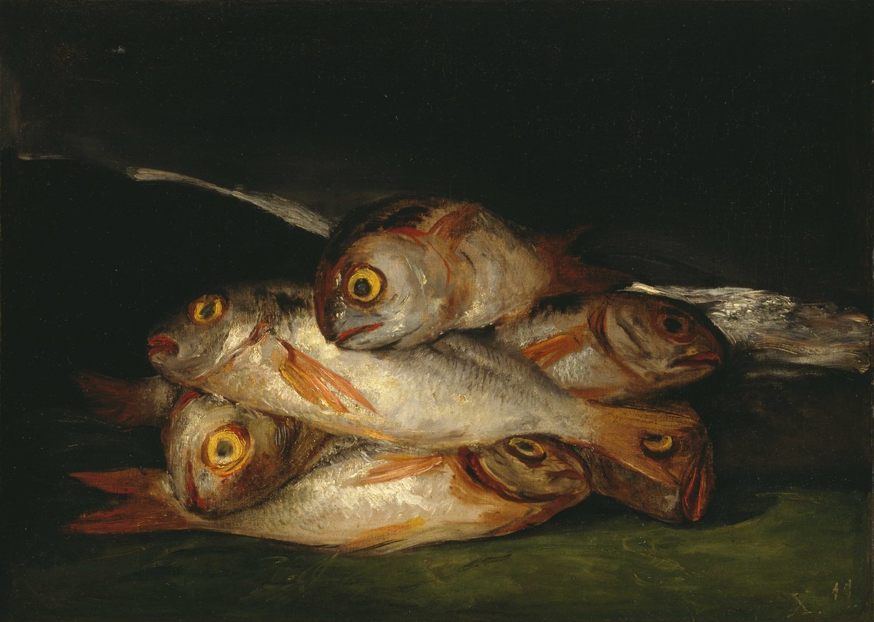 Stillleben mit Goldbrasse von Francisco de Goya