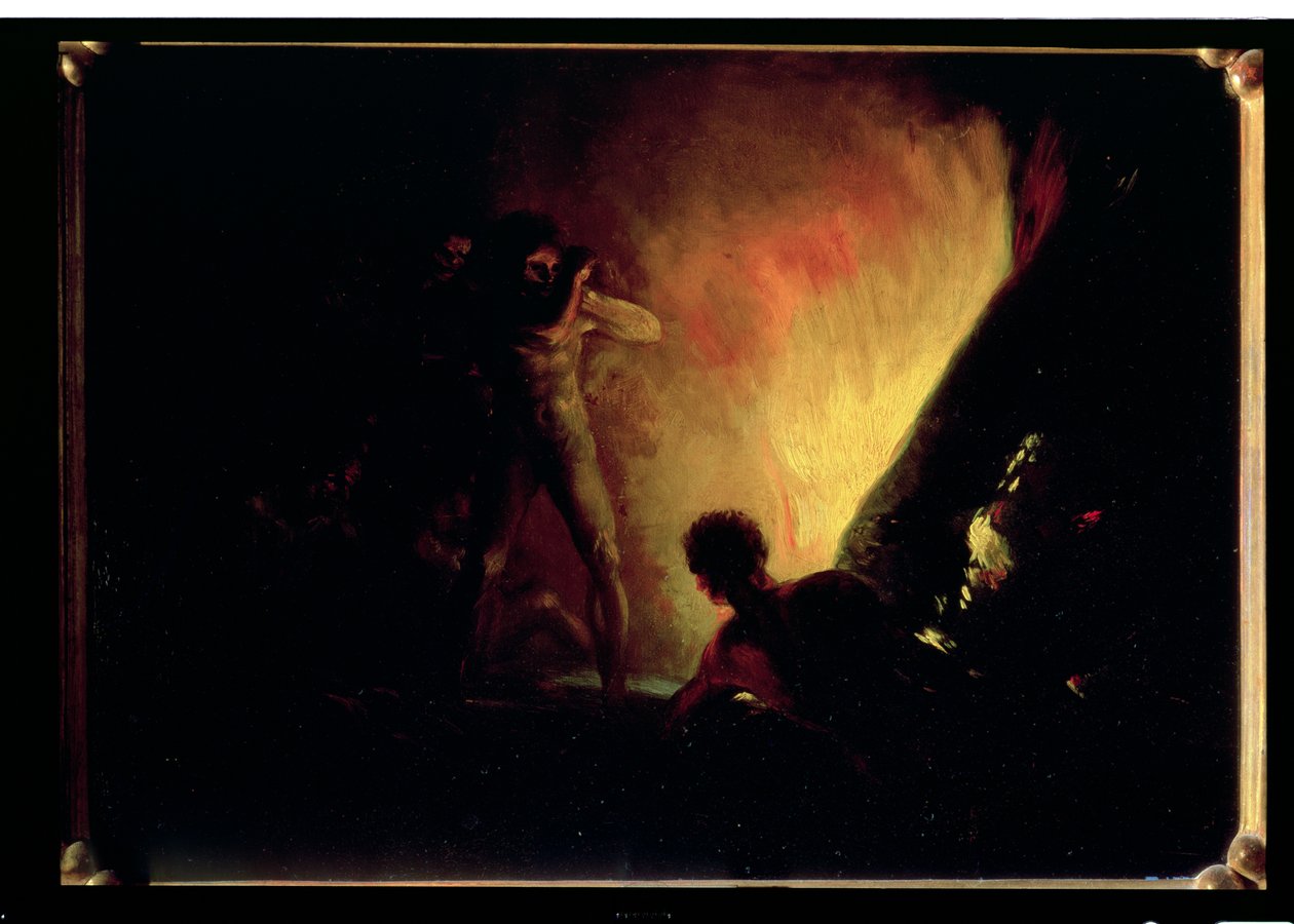 Der Scheiterhaufen, ca. 1800-05 von Francisco de Goya