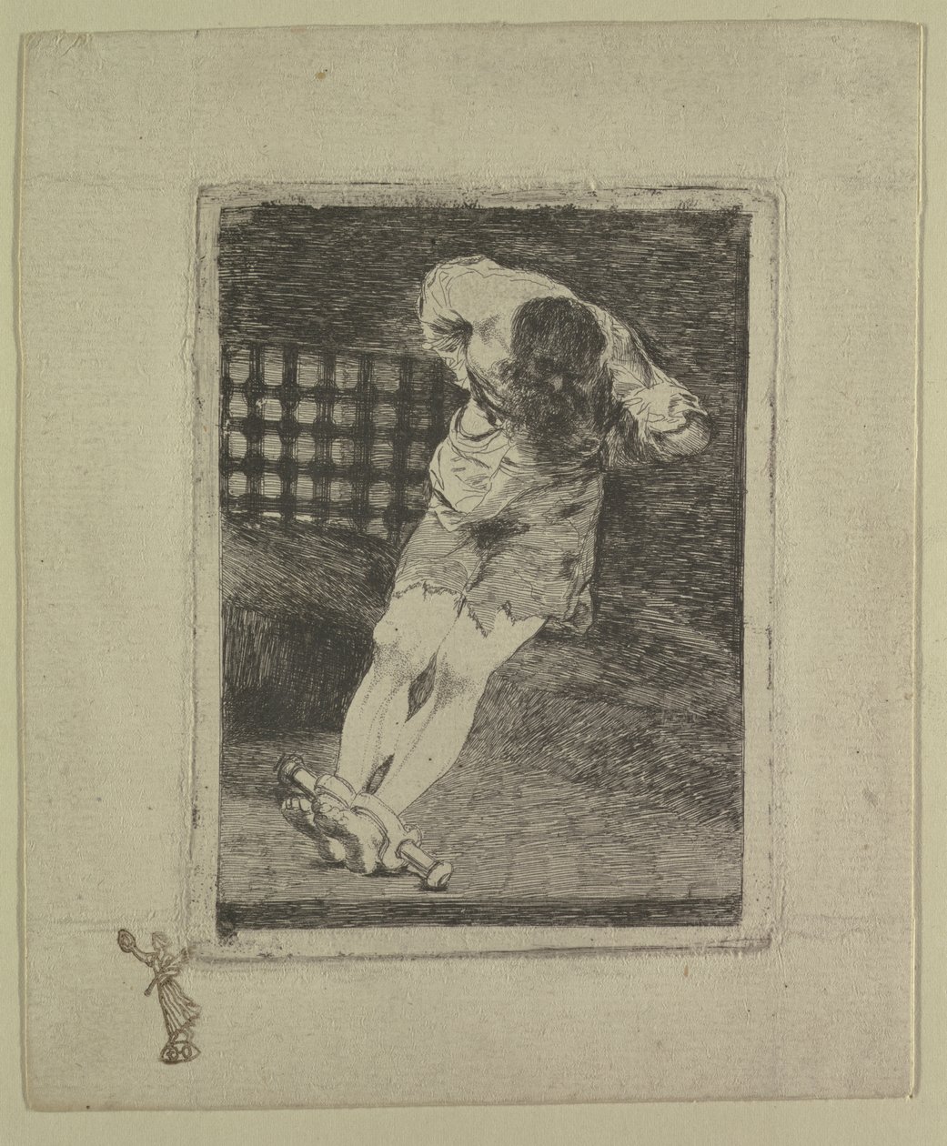 La seguridad de un reo no exige tormento (Die Sicherheit eines Angeklagten erfordert keine Folter), ca. 1810-20 von Francisco de Goya