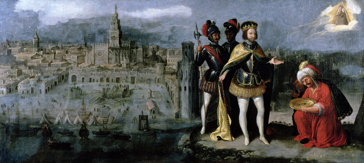 Eroberung von Sevilla durch Ferdinand III. (ca. 1201-52), ca. 1625-35 von Francisco Pacheco